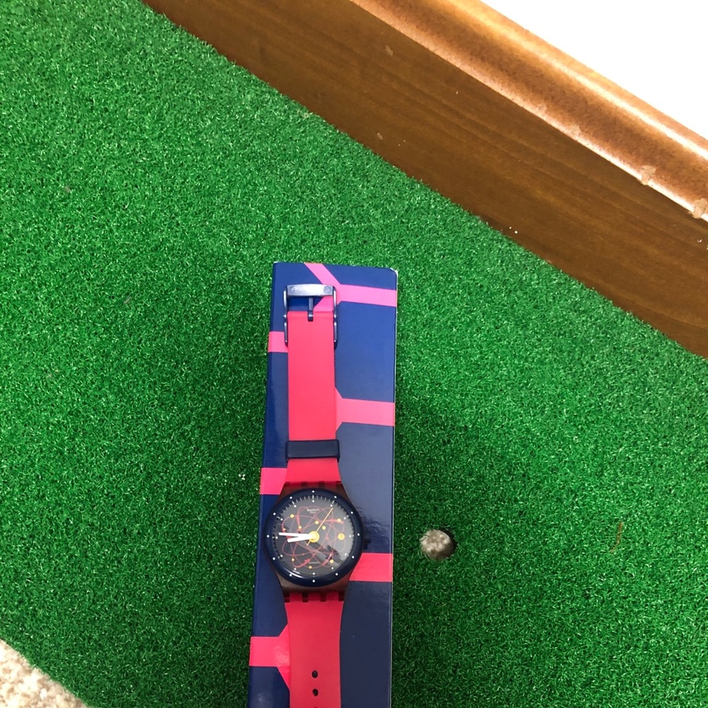 Swatch pink atomic orbit watch One size almost new